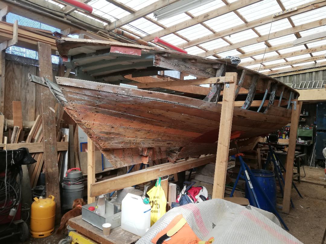 Freja-1914 under arbejdet. Marts 2021